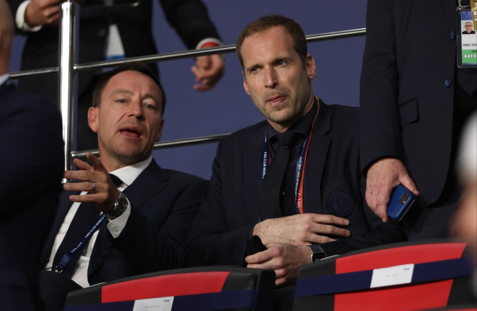 Terry alongside Cech at the Club World Cup final in Abu Dhabi