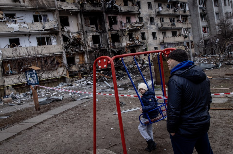 Locals come to terms with the devastation in Kyiv