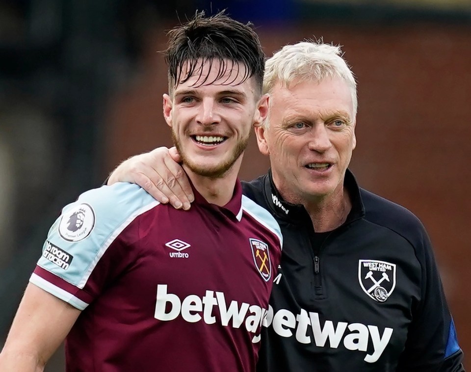 David Moyes says only a 'humongous' offer would see Declan Rice sold - with £100m not enough any more