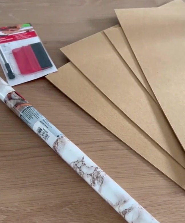 For this project, you will also need a marble contact paper – this can be found on Amazon for less than £10