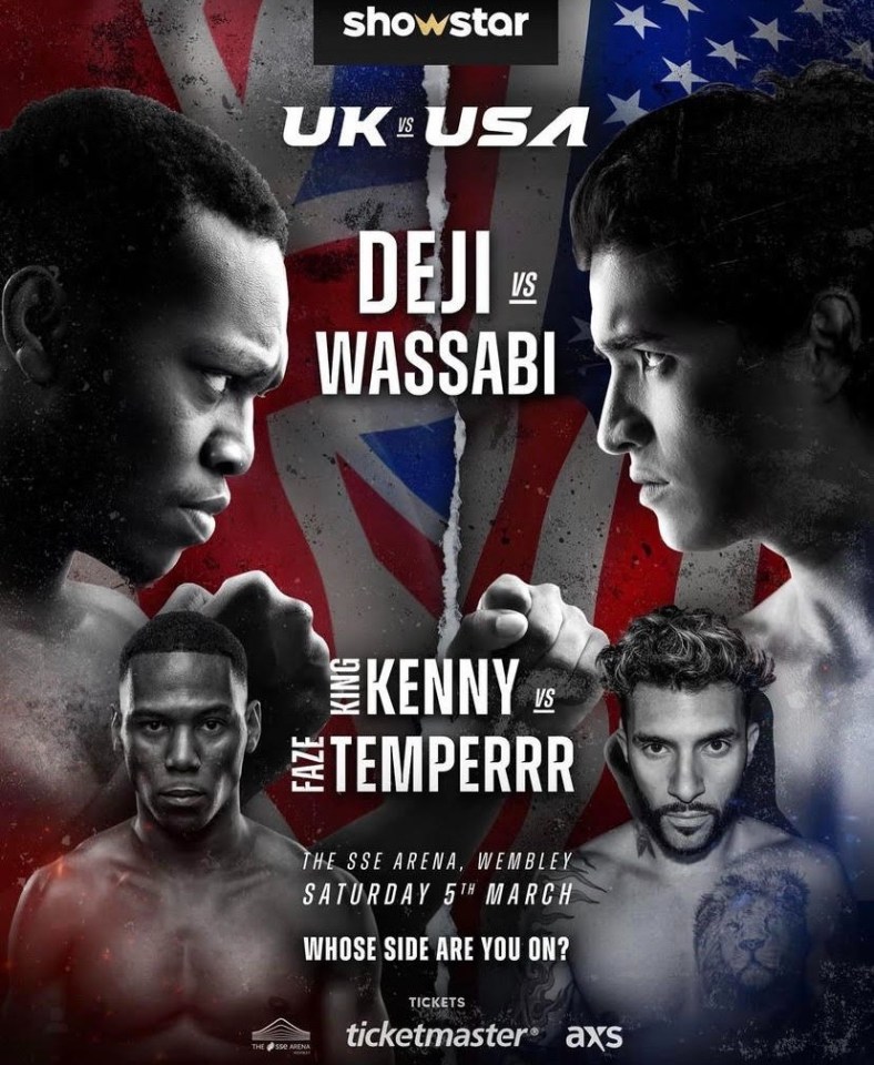 Alex Wassabi will clash with Deji this weekend in London