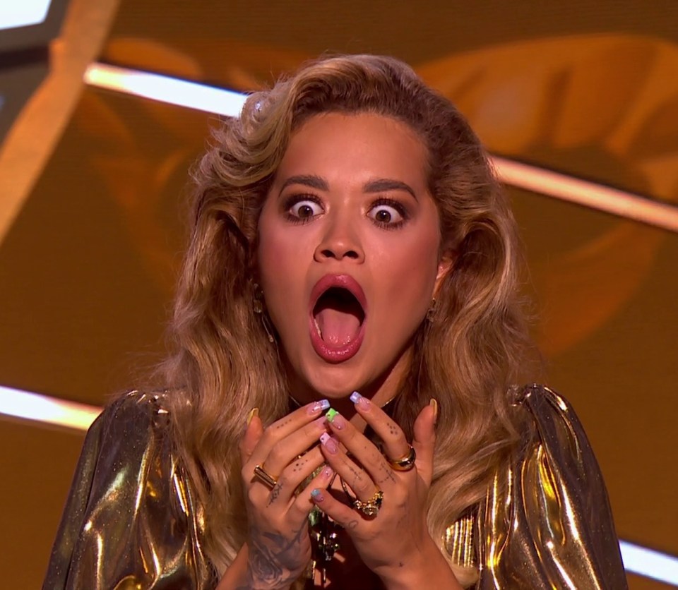 Rita Ora looked absolutely stunned as the singer was revealed