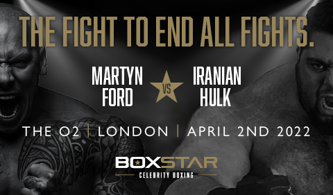 Martyn Ford will clash with the Iranian Hulk at The O2 Arena on April 2