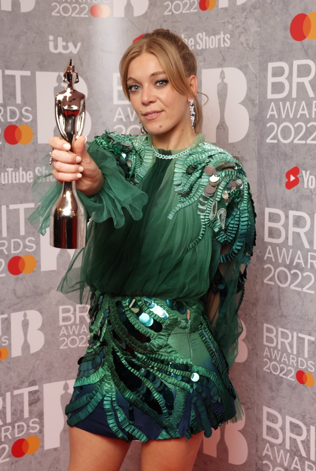 Winner Becky at the Brits