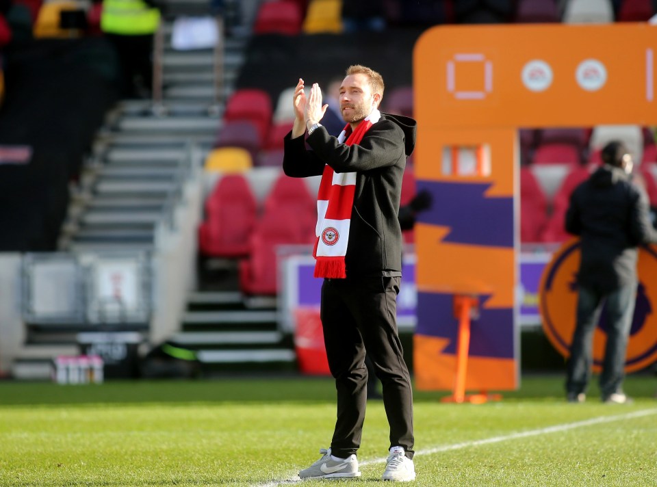 Christian Eriksen was unveiled to Brentford fans earlier this month