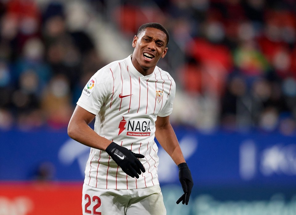 Anthony Martial made his Sevilla debut last weekend