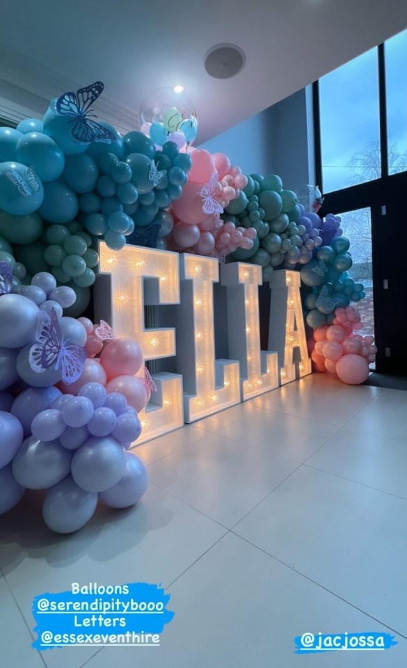 Elsewhere, a huge balloon display had been set up for Ella