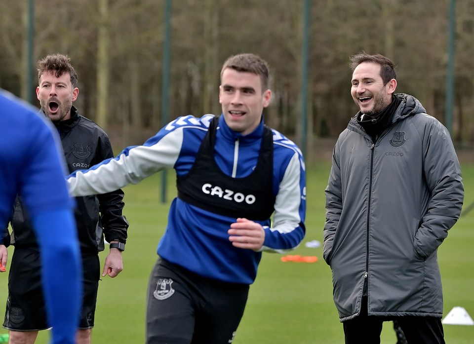 Lampard seemed happy what he was seeing in Everton training