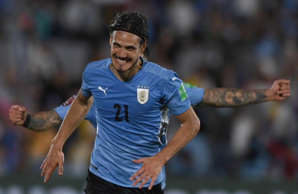 Edinson Cavani was in action for Uruguay during the Prem’s winter break