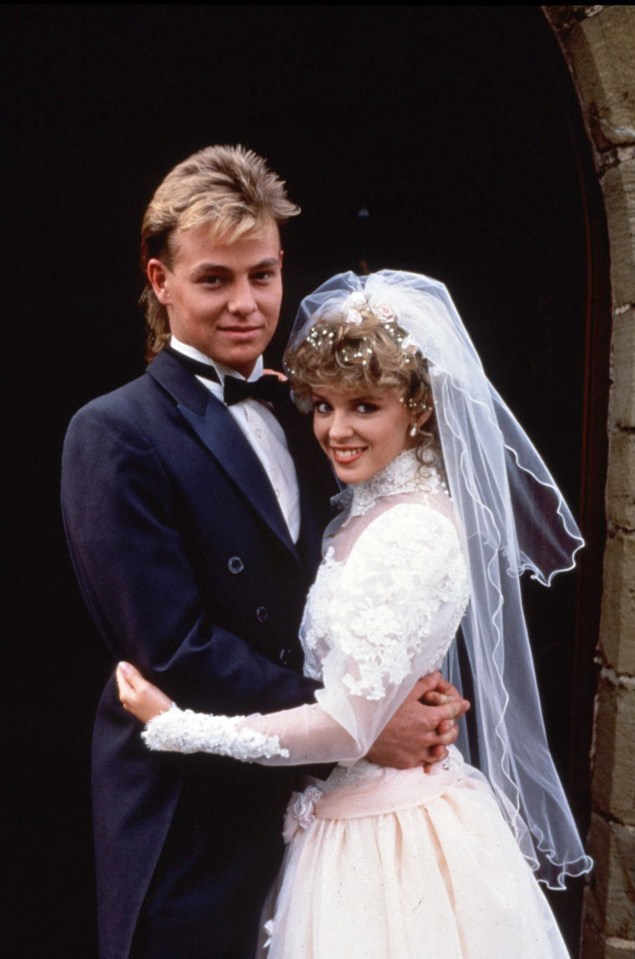 Neighbours has been axed after nearly four decades on TV (pictured Jason Donovan as Scott and Kylie Minogue as Charlene)