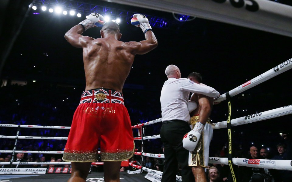 Referee Victor Laughlin mercifully called a halt to proceedings in the sixth