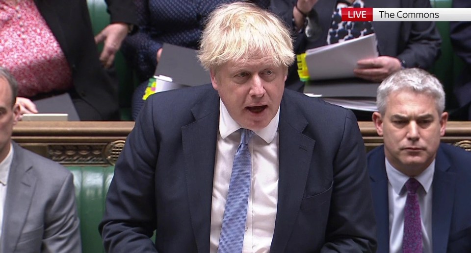 Boris Johnson in the House today