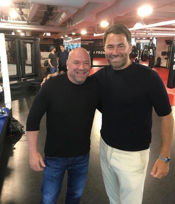 UFC president Dana White pictured with Eddie Hearn