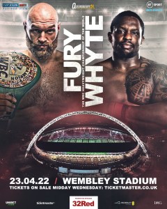 Tyson Fury and Dillian Whyte will collide at Wembley on Saturday week