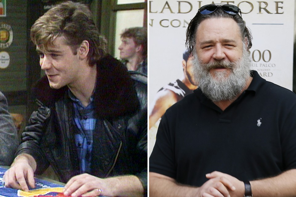 Russell Crowe started out as Kenny Larkin in Neighbours