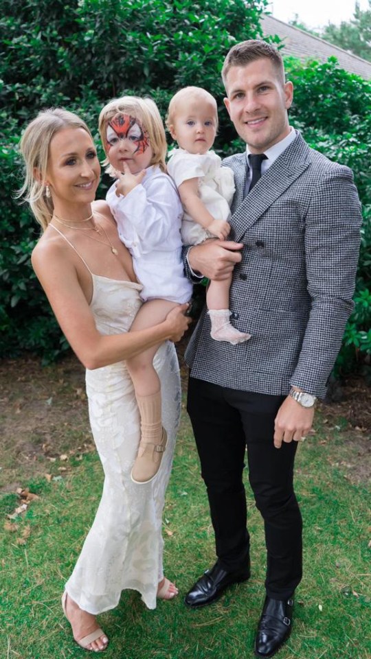 James Collins is so happy with his lovely family - fiancee Georgia, son Cooper and daughter London