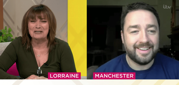 She suffered a technical blunder while chatting to Jason Manford