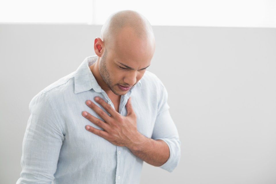 The NHS says that most causes of chest pain won't be down to anything serious but that if you're worried you should get it checked out