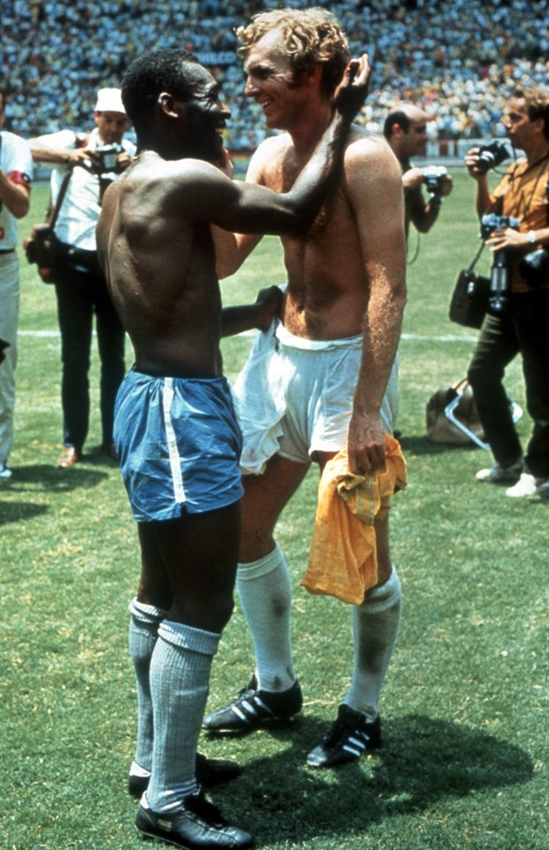 Pele faced the likes of England legend Bobby Moore during his career