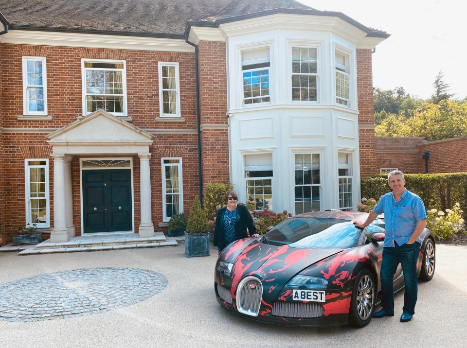 His supercars include a £1.6m Bugatti Veyron with personalised number plate