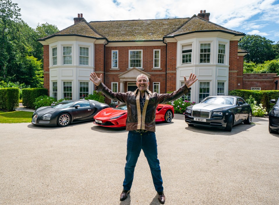 Self-made millionaire Alfie Best owns a fleet of supercars