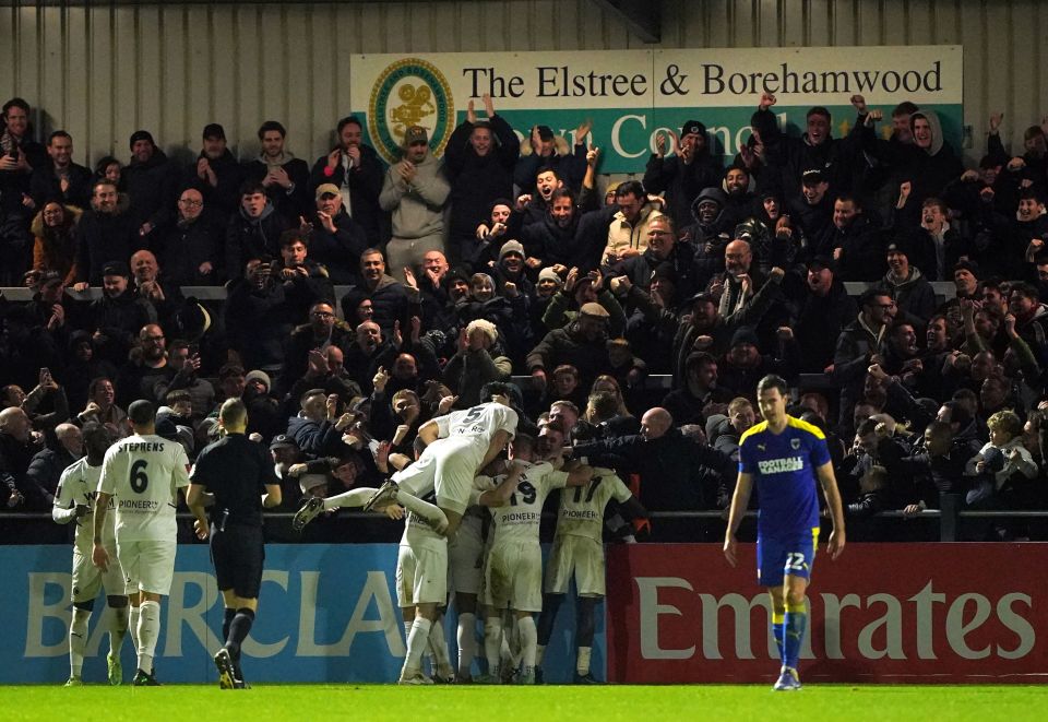 Boreham Wood FC play their home games at Meadow Park.