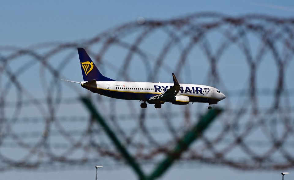 The Ryanair flight was delayed by 40 minutes