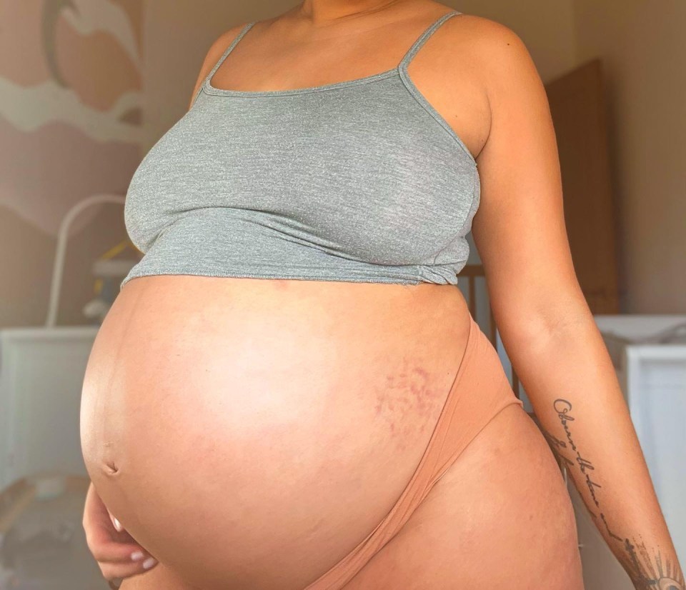 Malin shared her final bump picture just days before giving birth