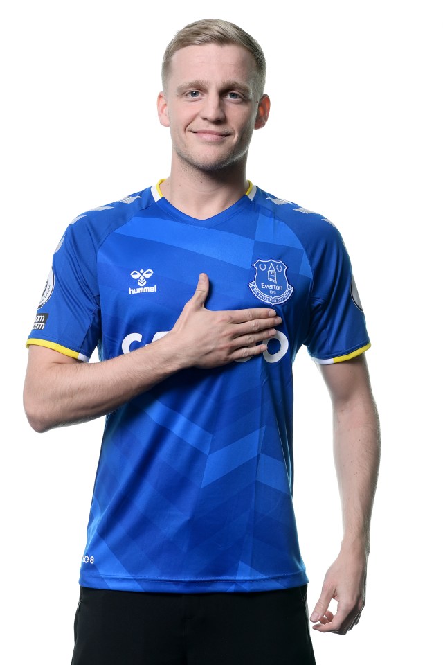 Donny van de Beek joined Everton on loan from Manchester United