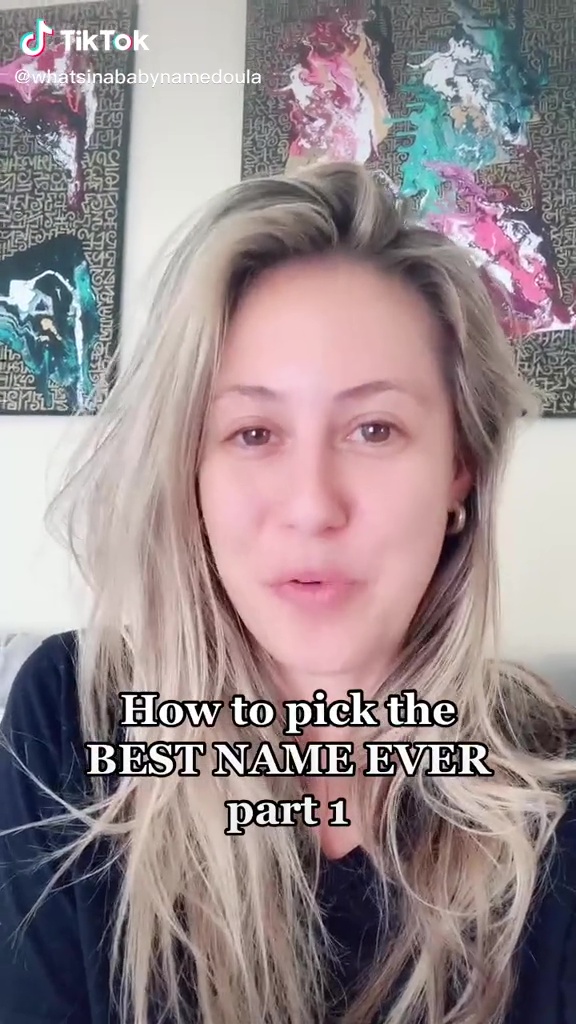 She offers her top tips on how to pick the best baby name ever on social media