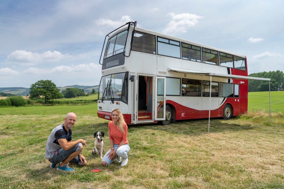 Gareth and Lamorna are currently living in a trailer next to the bus along with their dog Maya