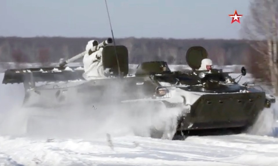 Miltary drills taking place in Russia amid reports Moscow planned  to release footage of a staged Ukrainian attack