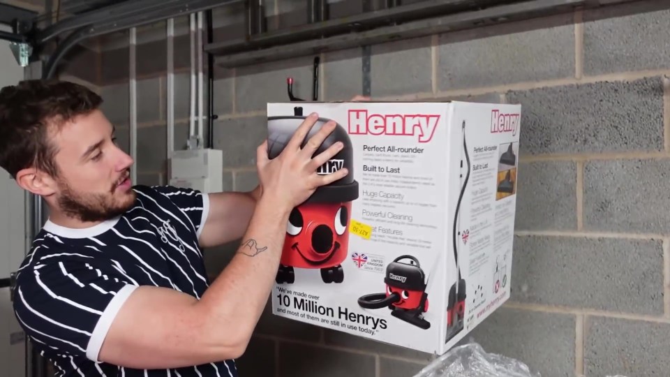 He received many different home appliances such as this Henry Hoover and Tefal pans