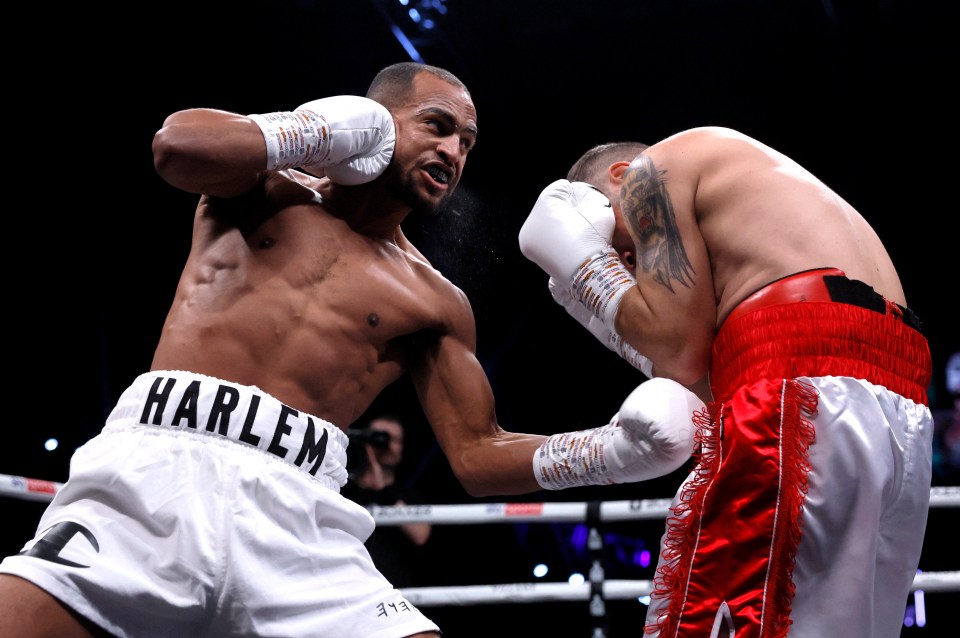 The star’s victory was on undercard of cousin Chris Jr’s grudge match with Liam Williams