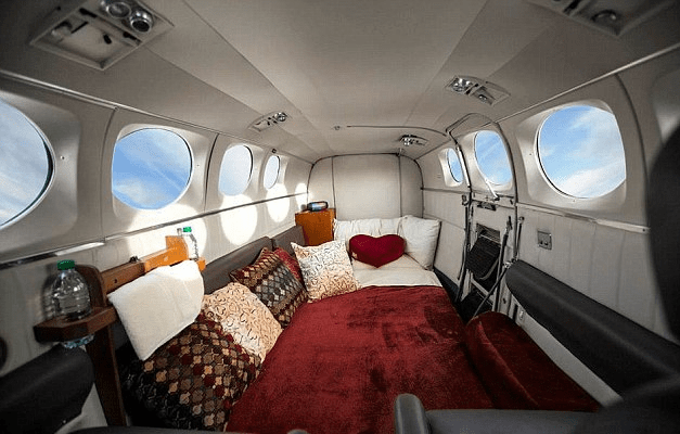 An airline has launched flights specifically for couples to join the Mile High Club, at a cost of $995