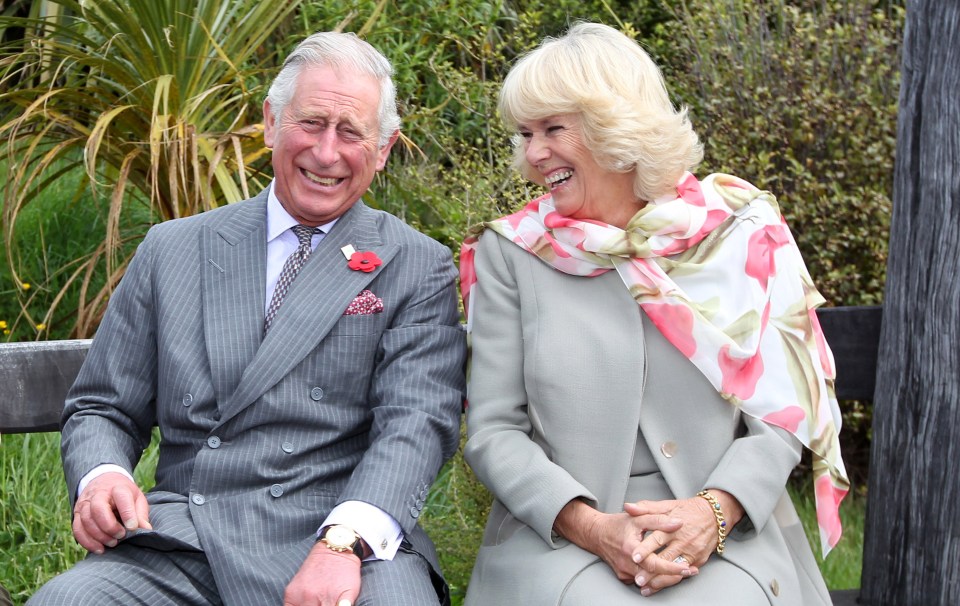 Prince Charles and Camilla, Duchess of Cornwall are pictured relaxing and laughing on a visit to New Zealand in 2015