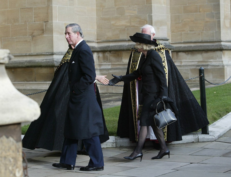 Instead of sitting together as they had planned Charles and Camilla were told to attend the 2005 funeral of Angus Ogilvy separately