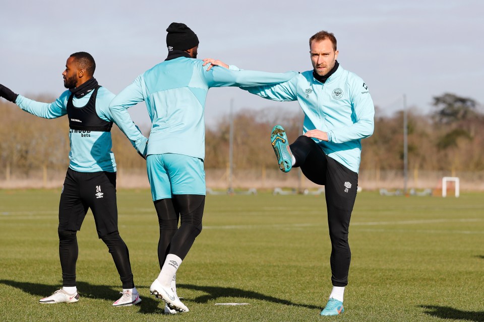 Eriksen has started training with Brentford ahead of his return