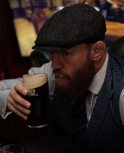 Conor McGregor enjoying a pint of stout