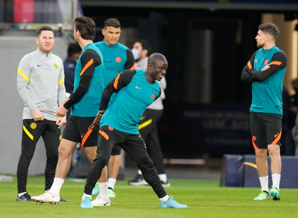 N'Golo Kante is the middle man as the Blues warm up for the cup