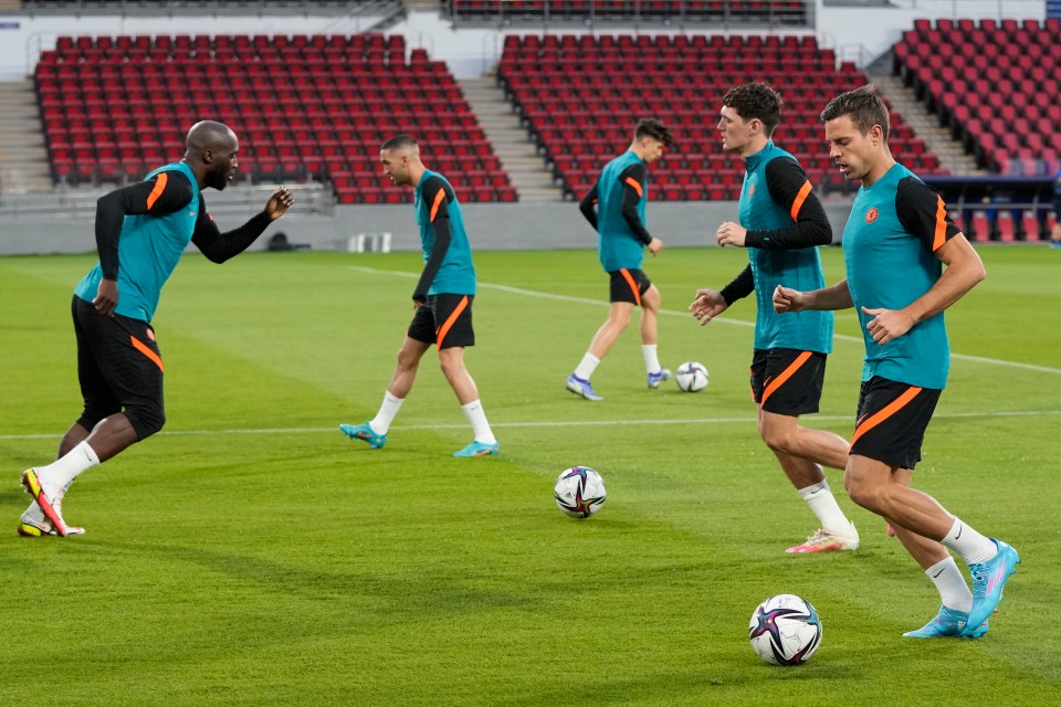 Chelsea train in the UAE as they bid to win the Club World Cup trophy for the first time, completing a personal clean sweep for Azpilicueta