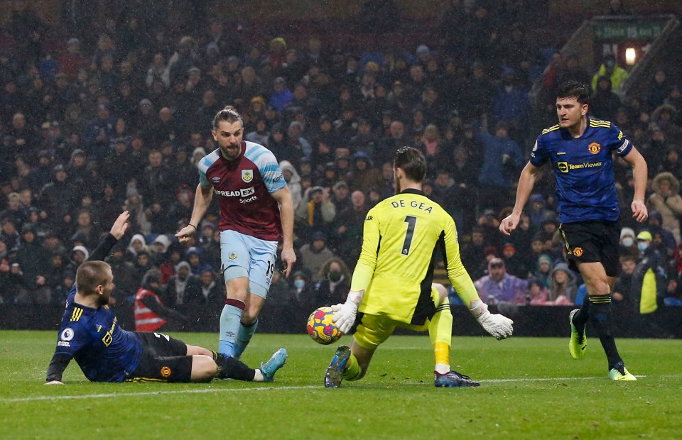 Burnley striker Jay Rodriguez equalised against Manchester United moments after the break