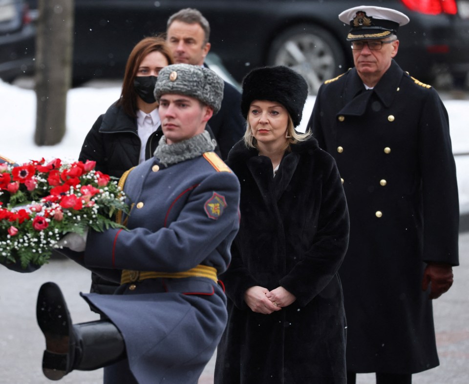 Foreign Secretary Liz Truss in Moscow today