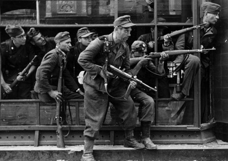 Men of the SS-Dirlewanger Sturmbrigade, a unit made up murderers, rapists and other criminals