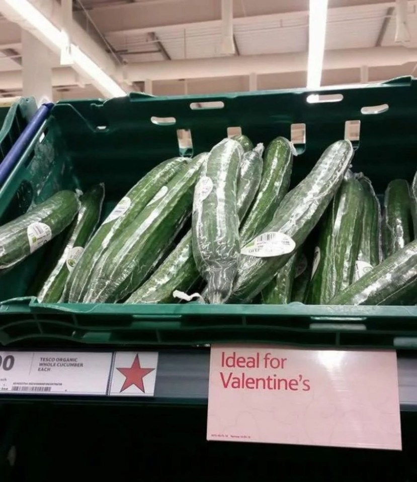 Take a romantic trip to Tesco fruit and veg section and make him feel insecure