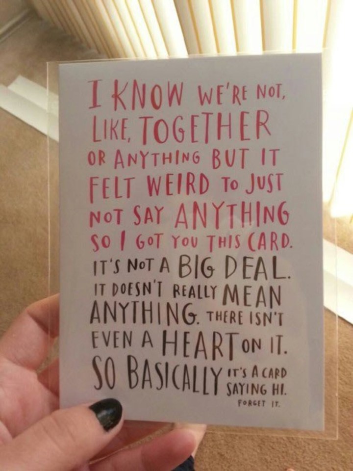 What says 'I love you' more than an incredibly awkward card?