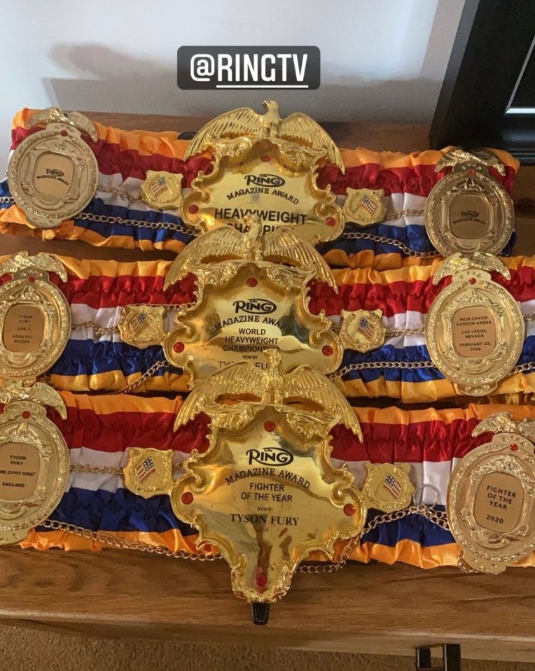 Fury has won the Ring Magazine belt a number of times in his career