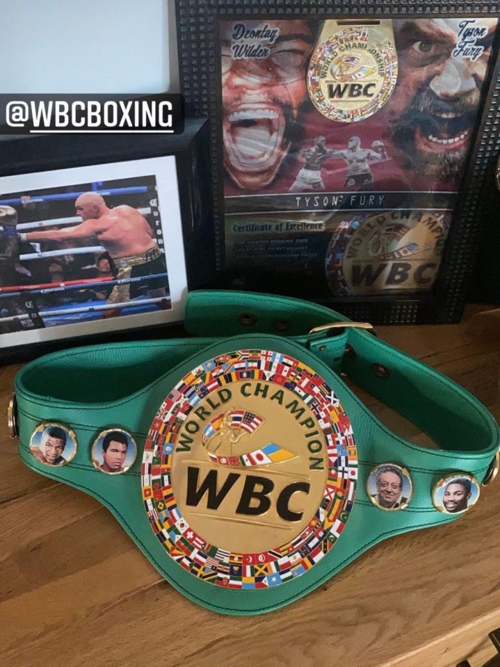 The WBC belt appears to be Fury's favourite of them all