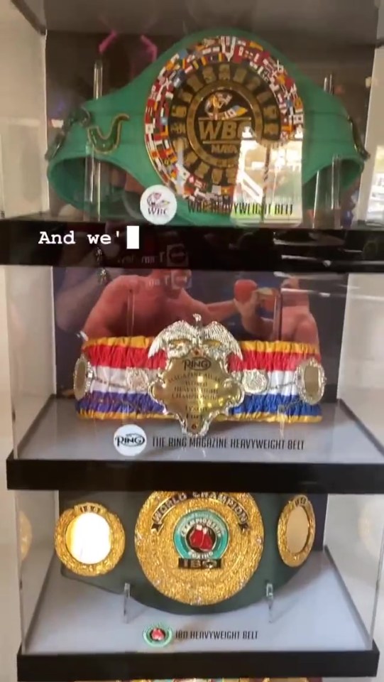 Top of his pile of world title belts was the iconic WBC strap