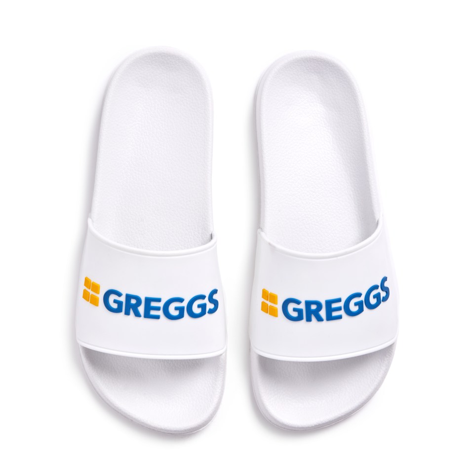 Superfans can pick up a pair of Greggs sliders for £7